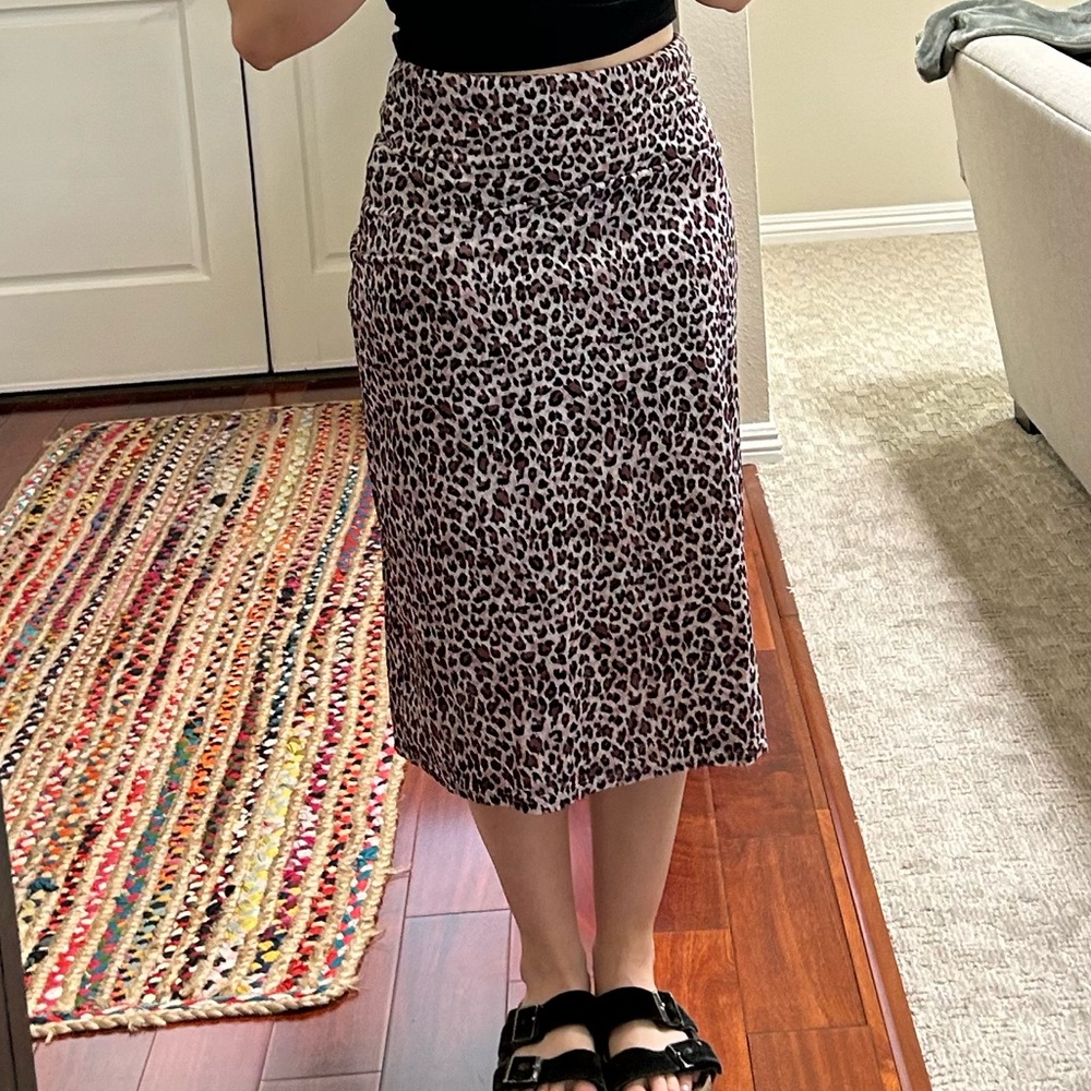 Leopard Midi Skirt